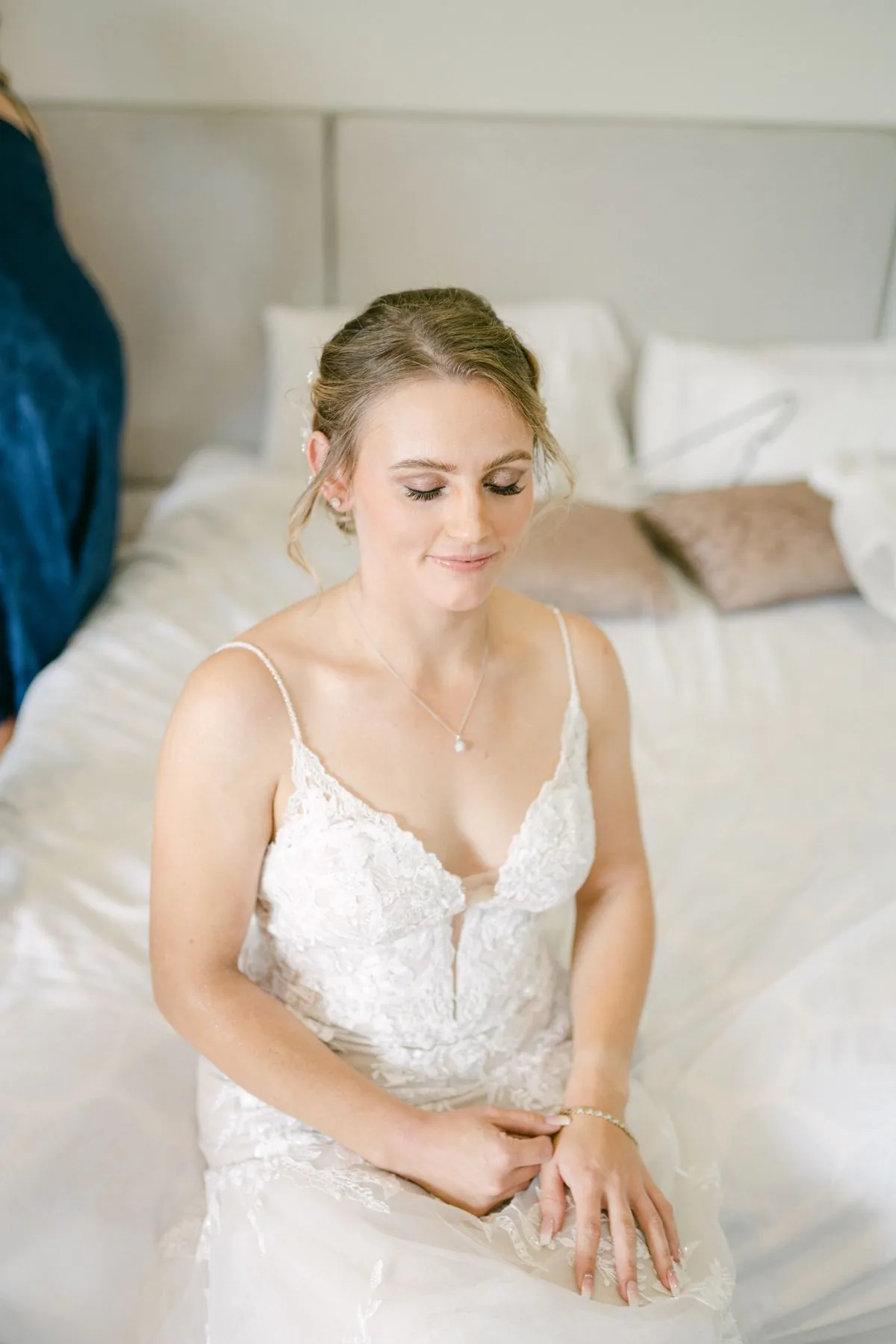 Bride getting ready